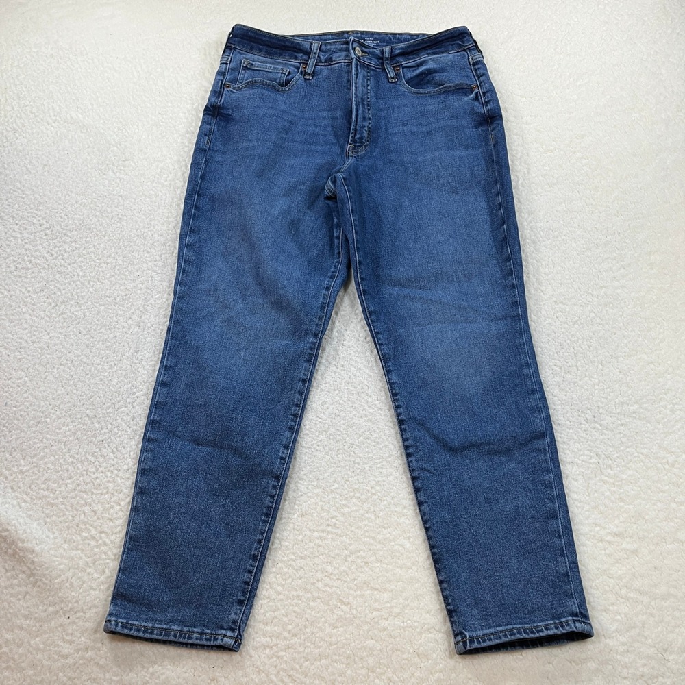 Old Navy Jeans Womens 12 Blue OG Straight High Rise Extra Stretch Secret Smooth